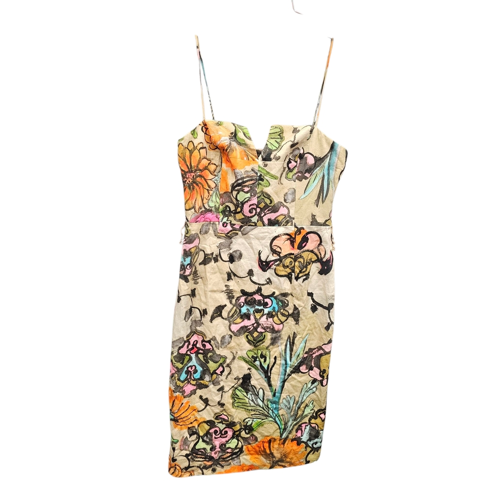 Floral Multicolor Spagthetti Strap Dress by‎ Milly of New York Size 4.